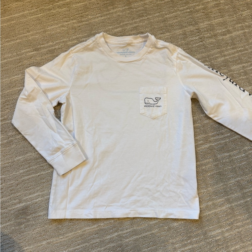 Vineyard Vines Cream Pocket Tee